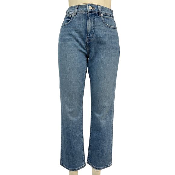 Madewell Denim - Madewell 'The Petite' '90S Blue Cotton Straight Denim Jean Size P 27 NWT